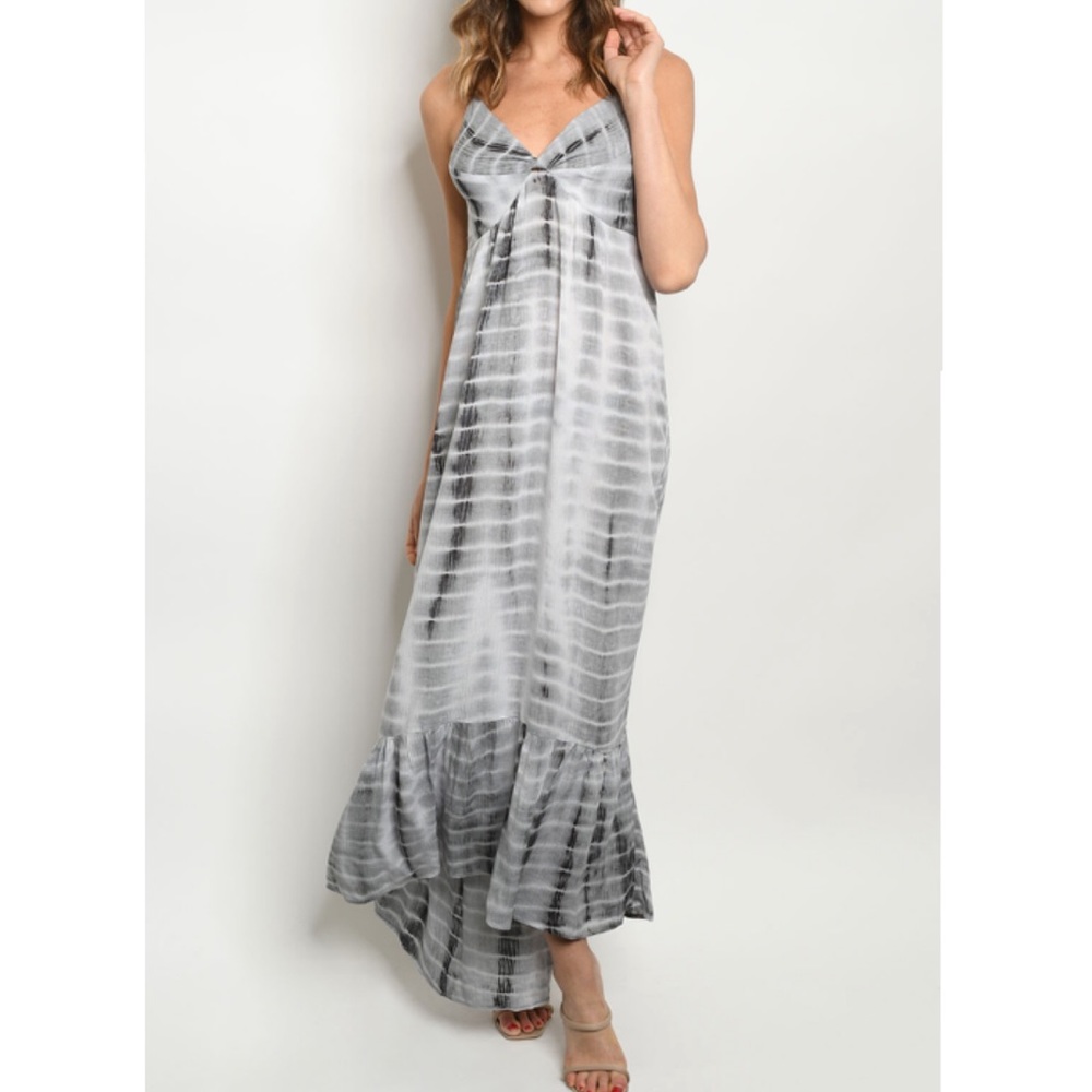 Greyscale maxi dress